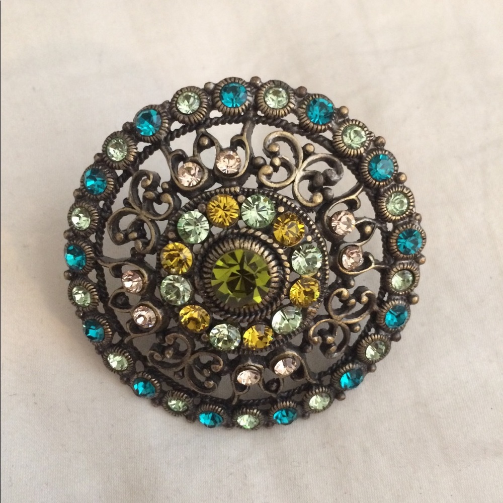 Green and Blue Adjustable Ring